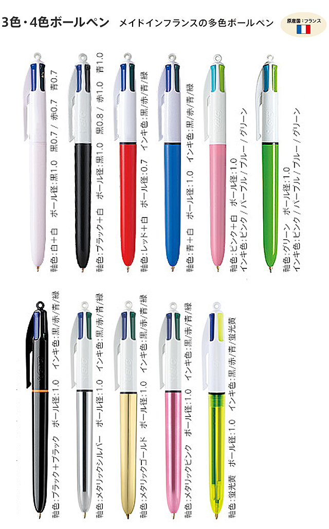 BiCボールペン／３色・４色ボールペン ノベルティ・販促品・名入れの Sanko First Site